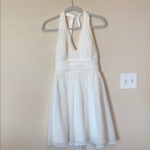 White halter top dress